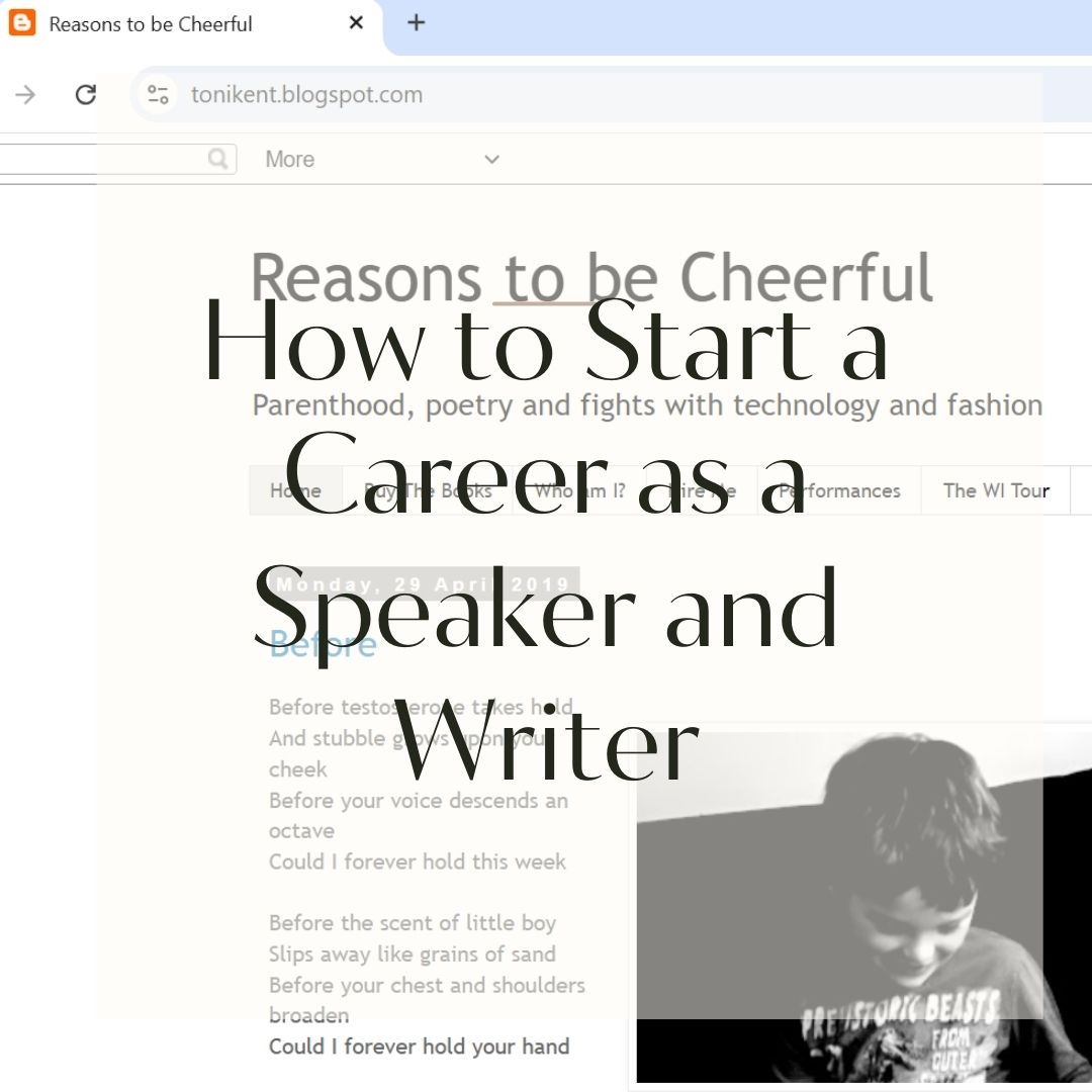 logo that states 'how to start a career as a speaker and writer'